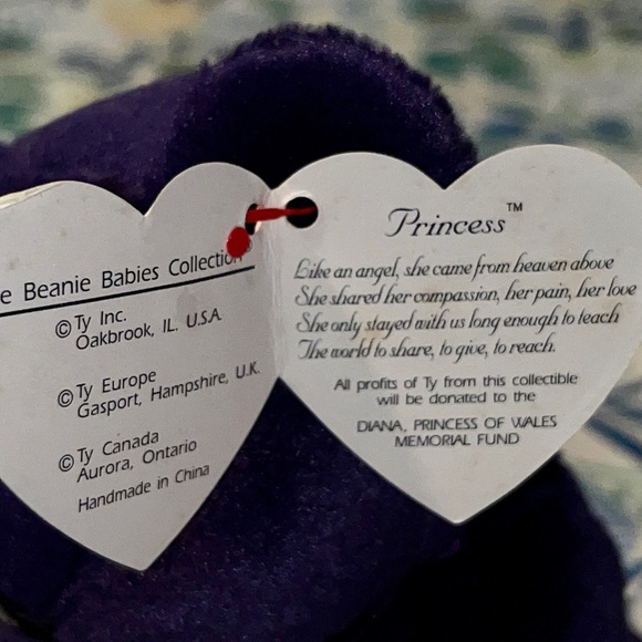 Retired Ty Beanie Babies Princess Bear - Picture 11 of 13